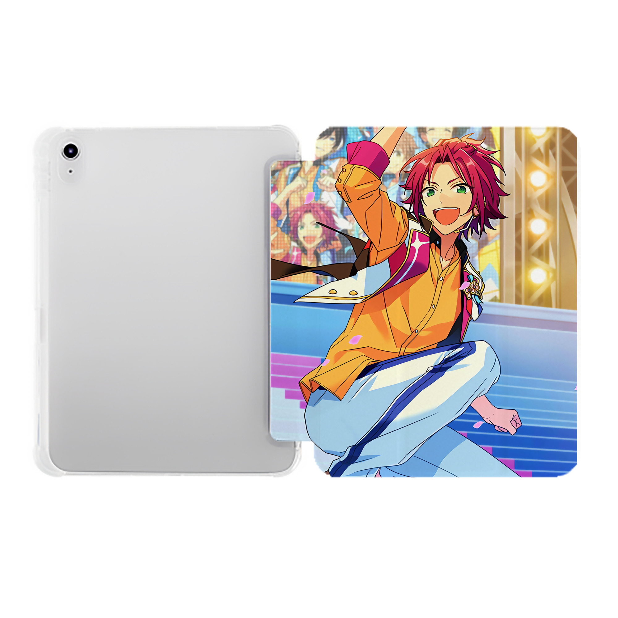 （画像用） あんさんぶるスターズ! Ensemble Stars IPad ケース ペン収納付き 三つ折りスタンド PUレザー×シリコン 対応機種9.5/10.5/10.9インチ